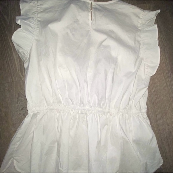 Off white Ruffle Sleeve Top Size Large MSRP $158 New with Tags!! - Picture 6 of 10